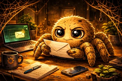 A serious-looking spider ready to get to work